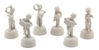 Six Spanish Bisque Figures Height 3 3/4 inches. — 20TH CENTURY