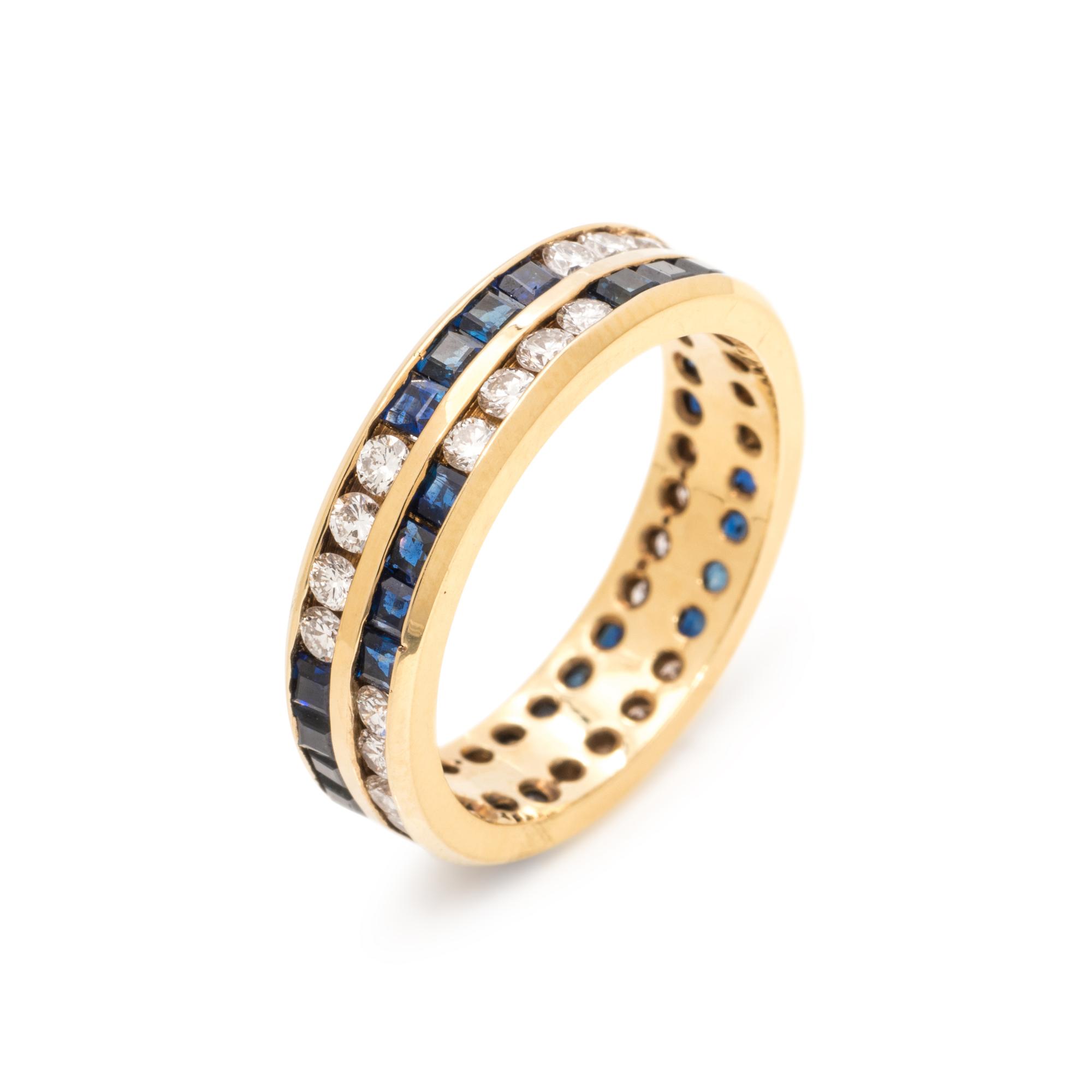 DIAMOND AND SAPPHIRE ETERNITY BAND