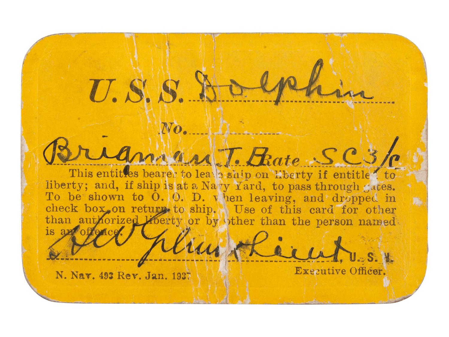 [WWII - NAVY]. 70+ signatures of submariners, PT Boat captains, & anti-U-Boat sailors.