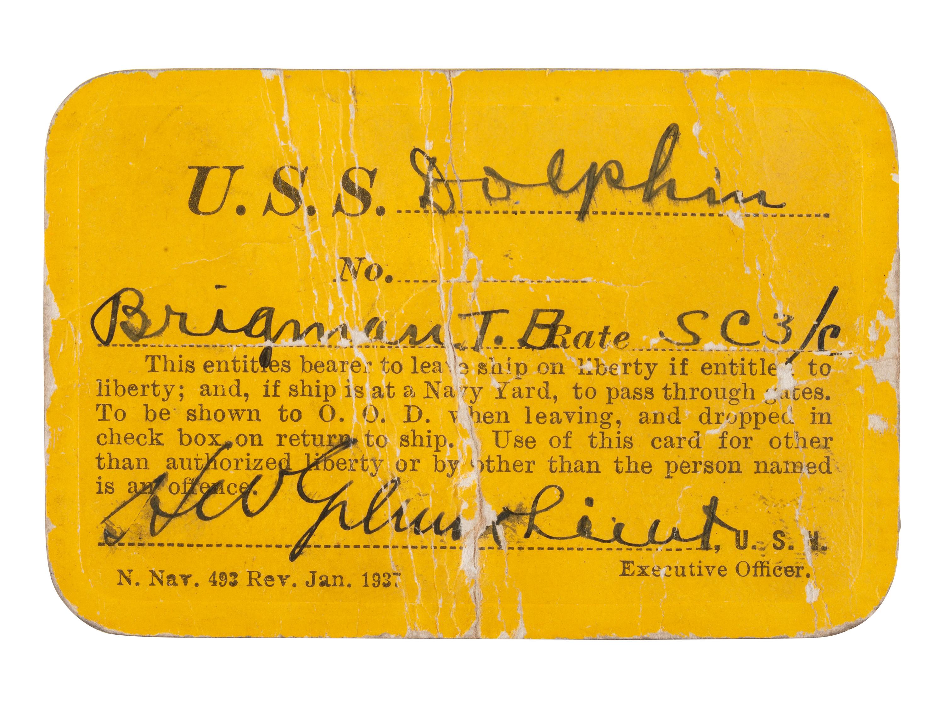 [WWII - NAVY]. 70+ signatures of submariners, PT Boat captains, & anti-U-Boat sailors.