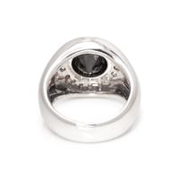 BLACK DIAMOND AND DIAMOND RING