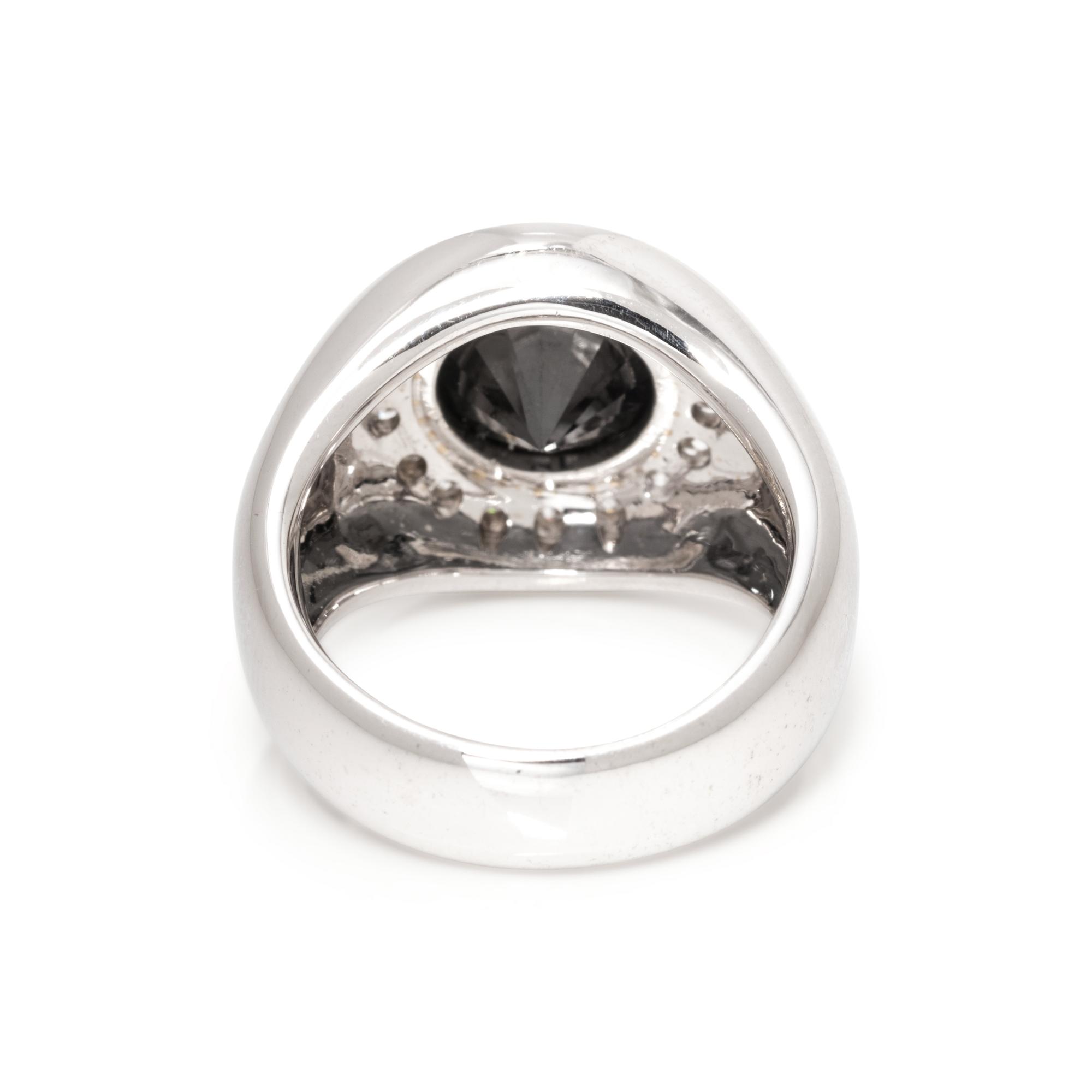 BLACK DIAMOND AND DIAMOND RING