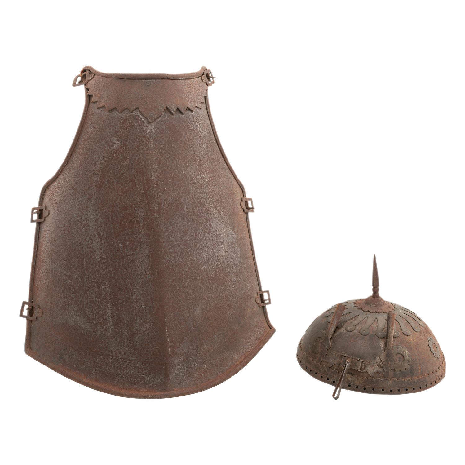 Indian Breastplate and Khula Khud Helmet
