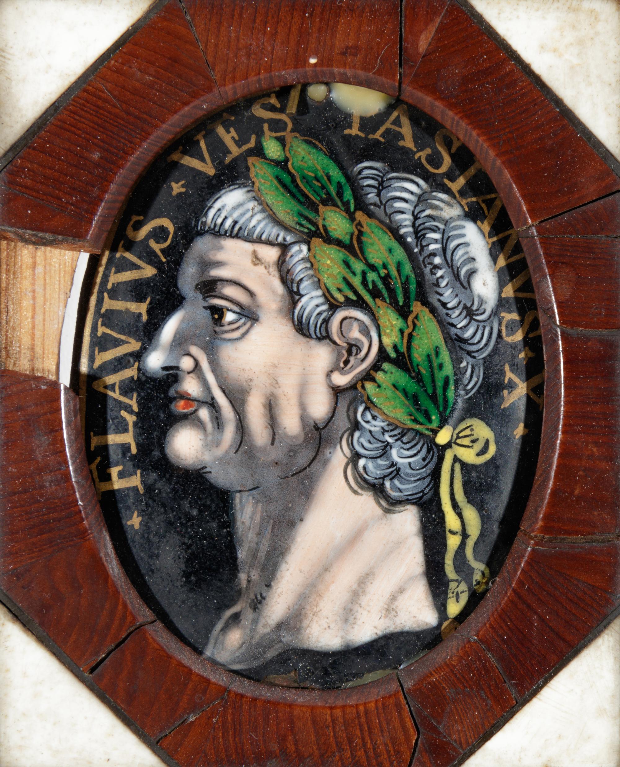 Two Limoges Enamel Oval Portrait Plaques after Jacques Laudin I (French, 1627-1695)