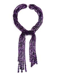 AMETHYST BEAD SCARF STYLE NECKLACE