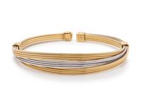 ROBERTO COIN, BICOLOR GOLD CUFF BRACELET