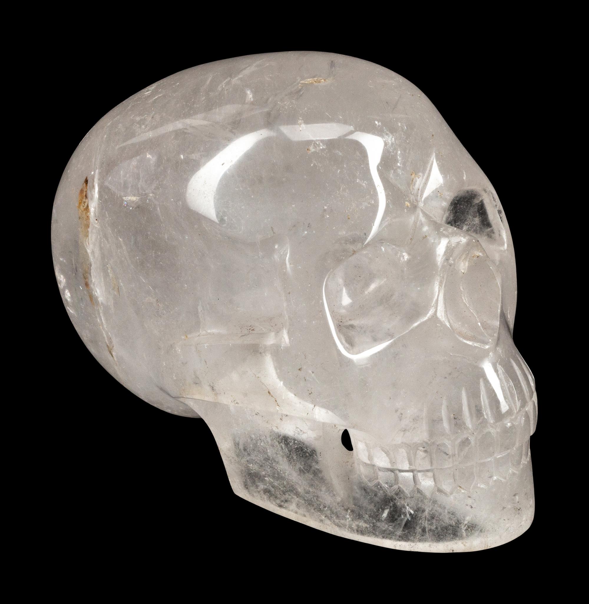 A Large Carved Rock Crystal Model of a Skull