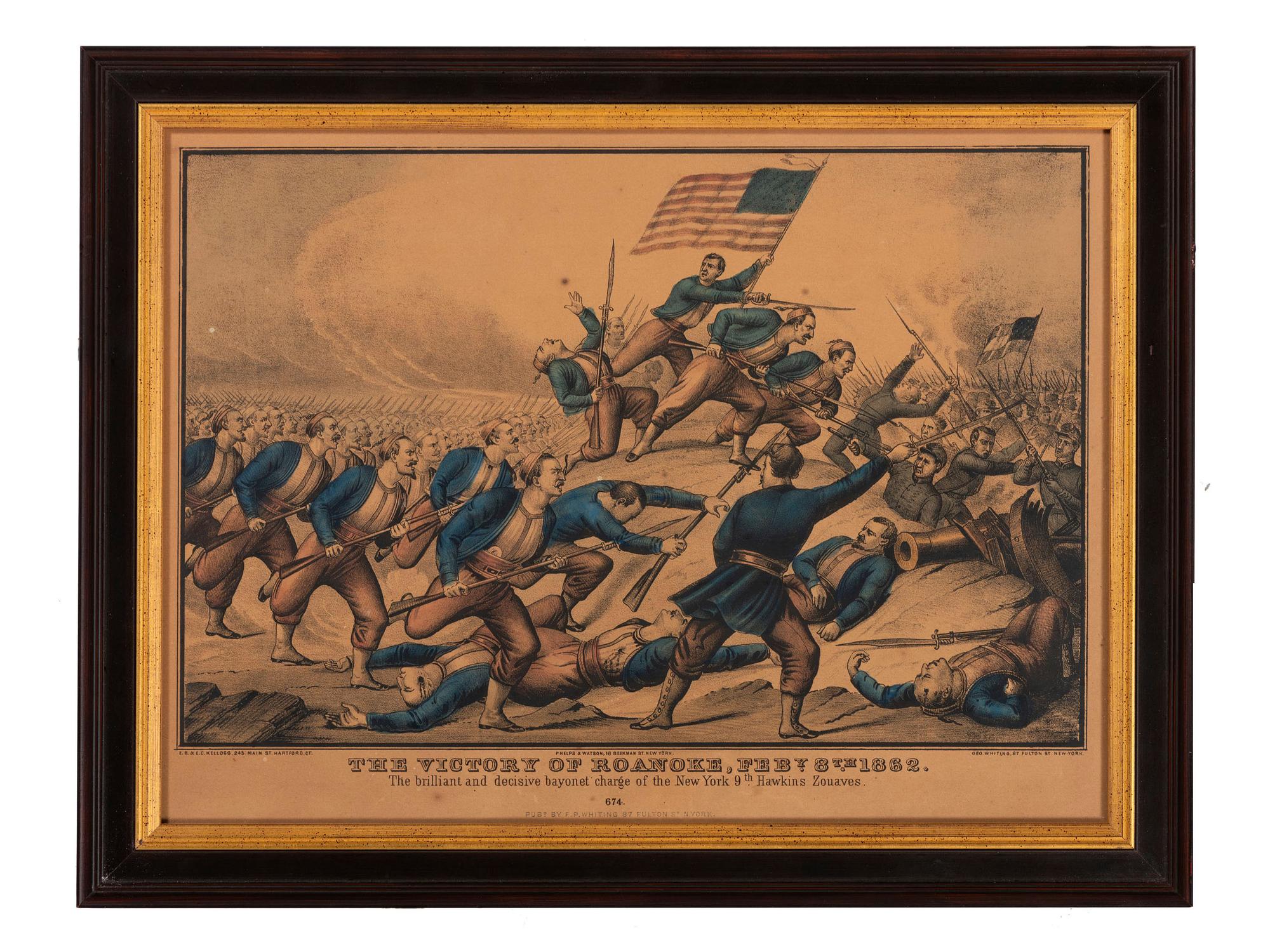 [HAWKINS' ZOUAVES]. An archive of prints, newspapers, and ephemera related to Burnside's North Carolina Expedition and the Battle of Roanoke Island, 1862, comprising: