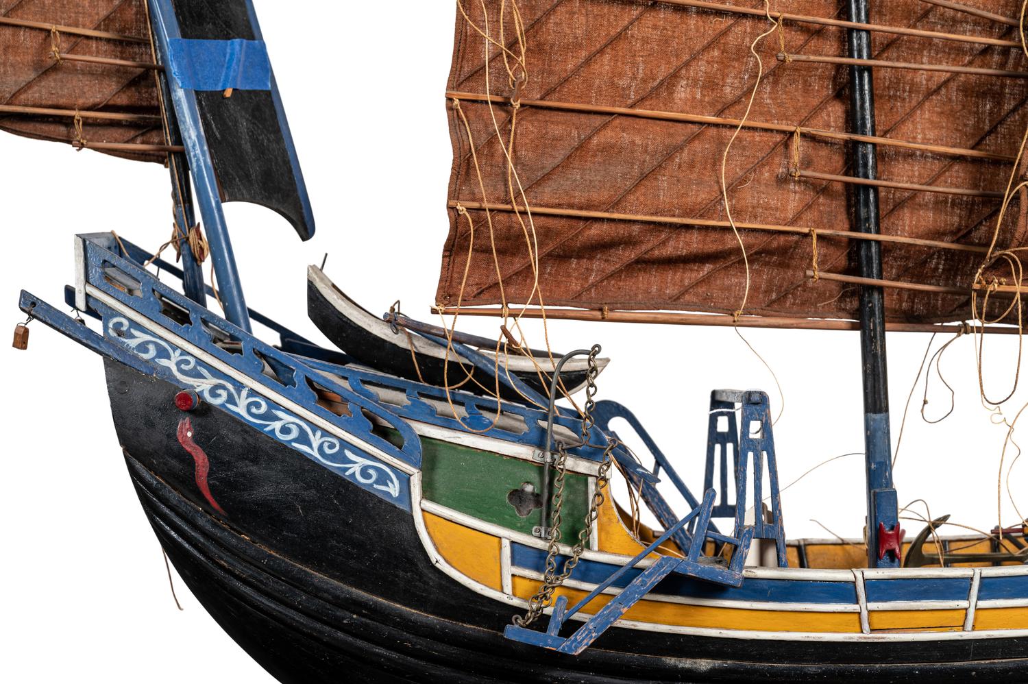 Two Chinese Models of Junk Sailboats