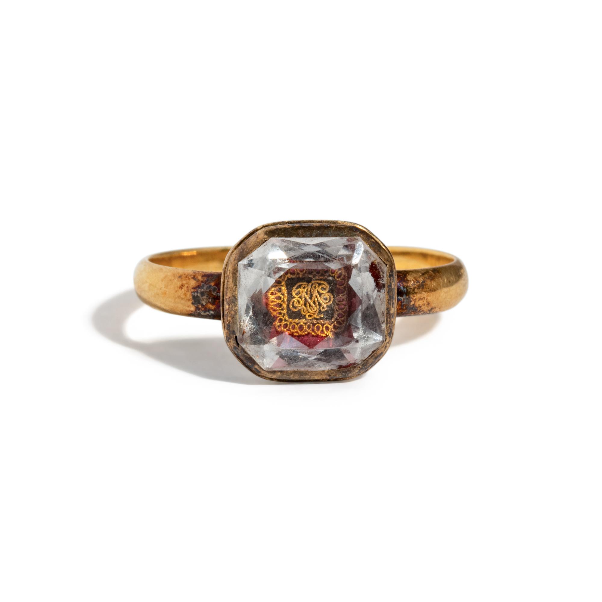 A Georgian Stuart Crystal Finger Ring
