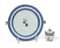 A group of eight Chinese Export porcelain tablewares from the "Newton Service," made for the English Market, circa 1770-1785