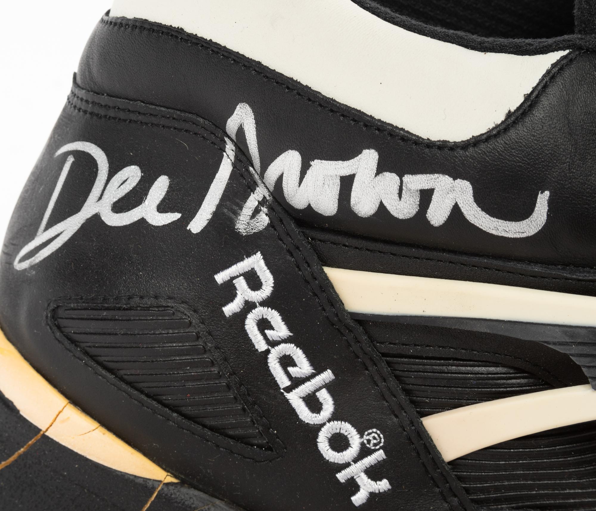 A Pair of Dee Brown Signed Autograph Game Issued Reebok Pump Basketball Shoes Presented to Sports Super Agent Steve Zucker,
