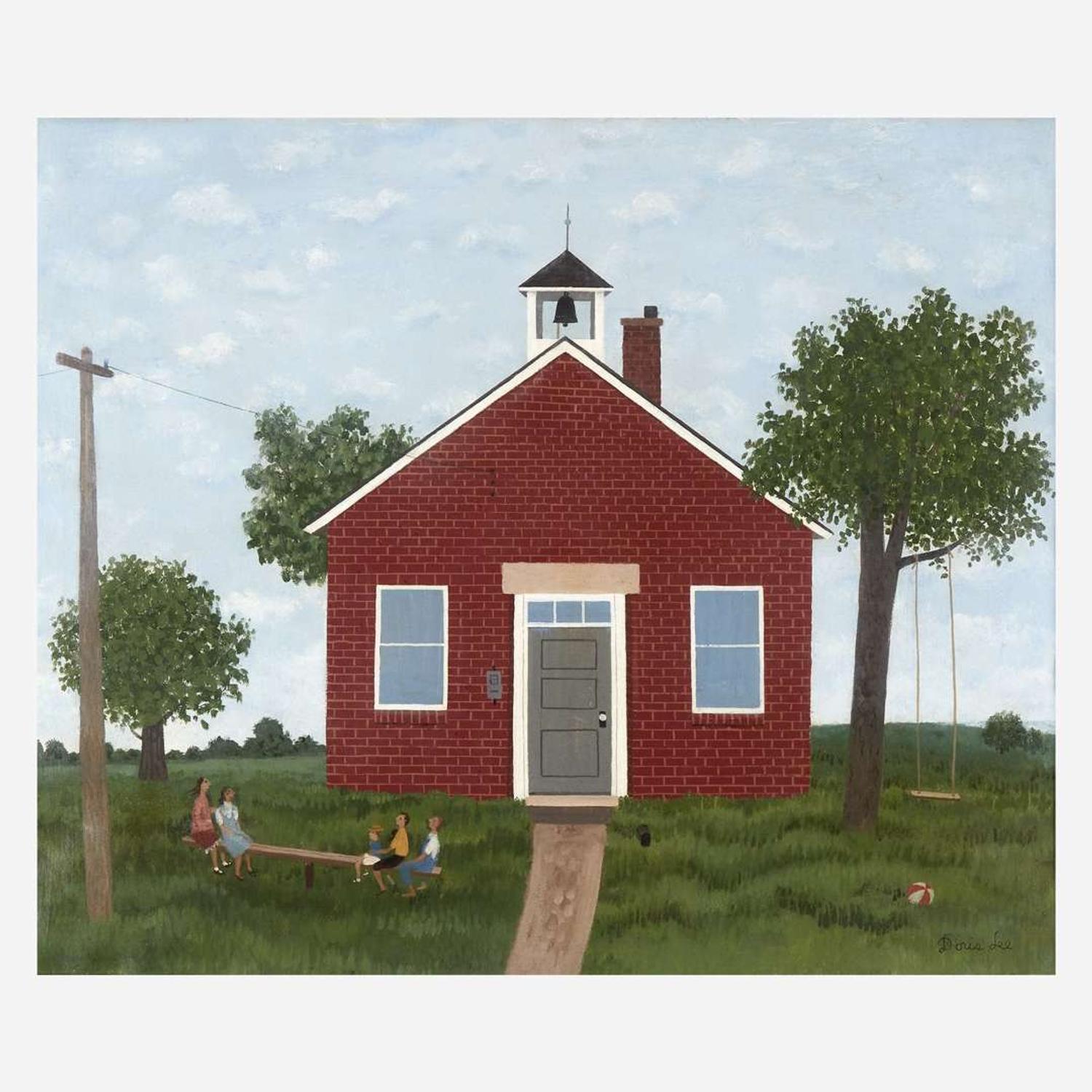 Doris Emrick Lee (American, 1905-1983) Country Schoolhouse