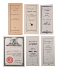 [DEWEY, Thomas (1902-1971)]. A group of 19 campaign pamphlets, tickets, and other ephemera, ca 1940-1944, including: