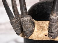 Northwest Coast Carved Mountain Goat Crown