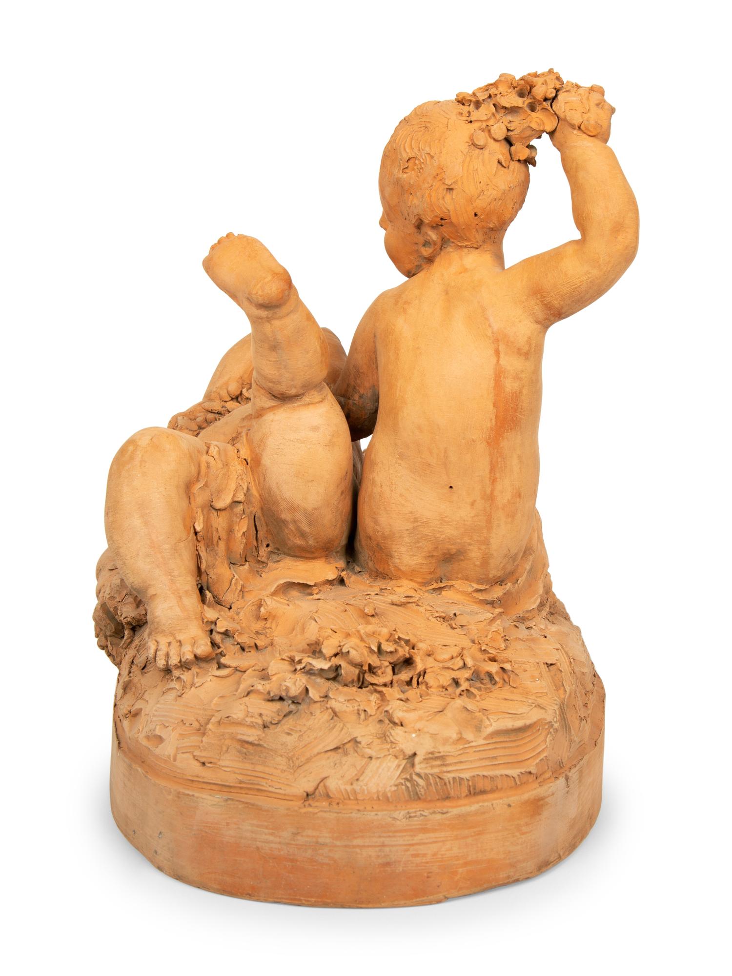 A Continental Terra Cotta Figural Group in the Style of Clodion — 20TH CENTURY