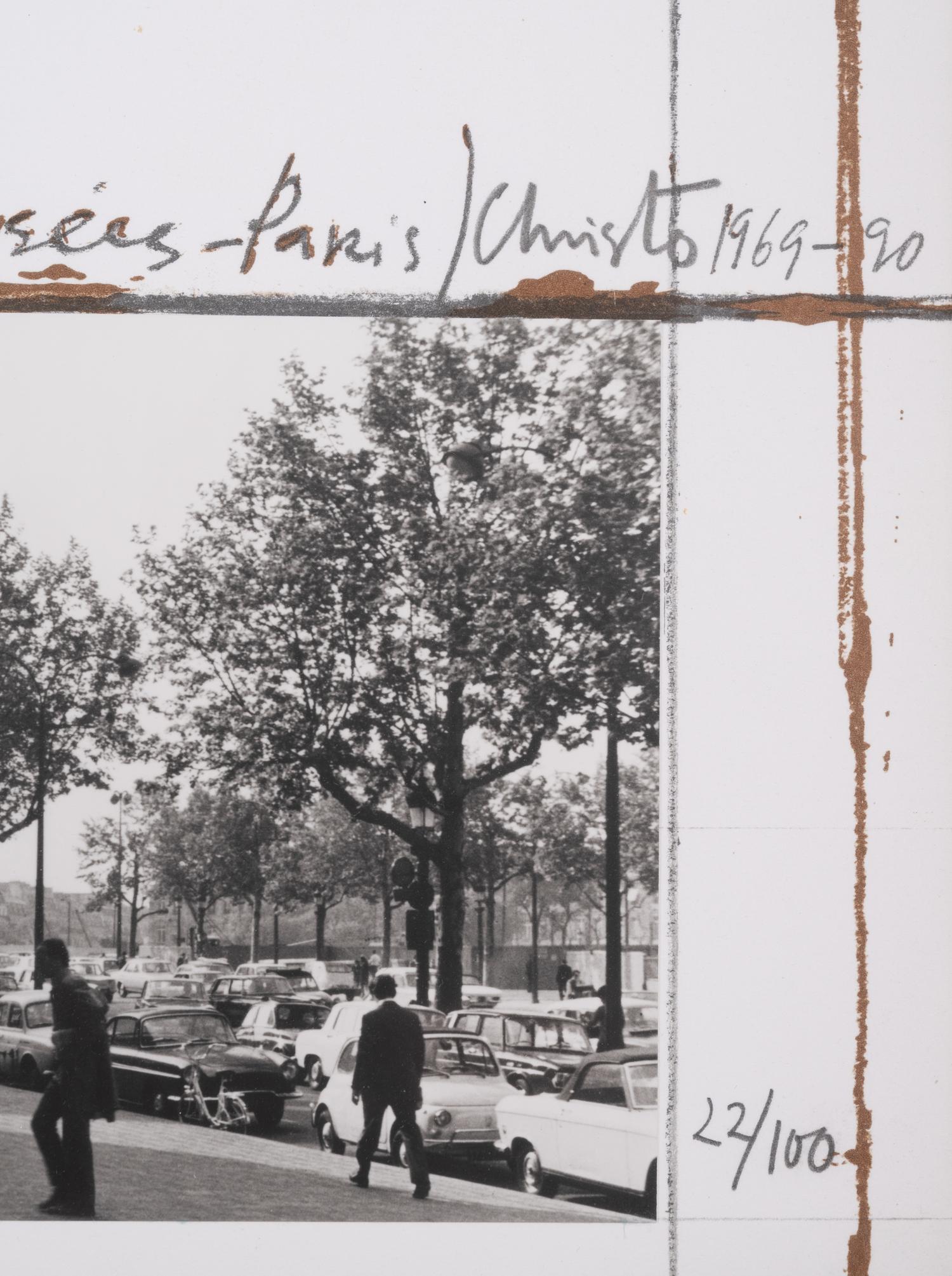 Wrapped Trees, Project for the Avenue des Champs-Elysees, Paris