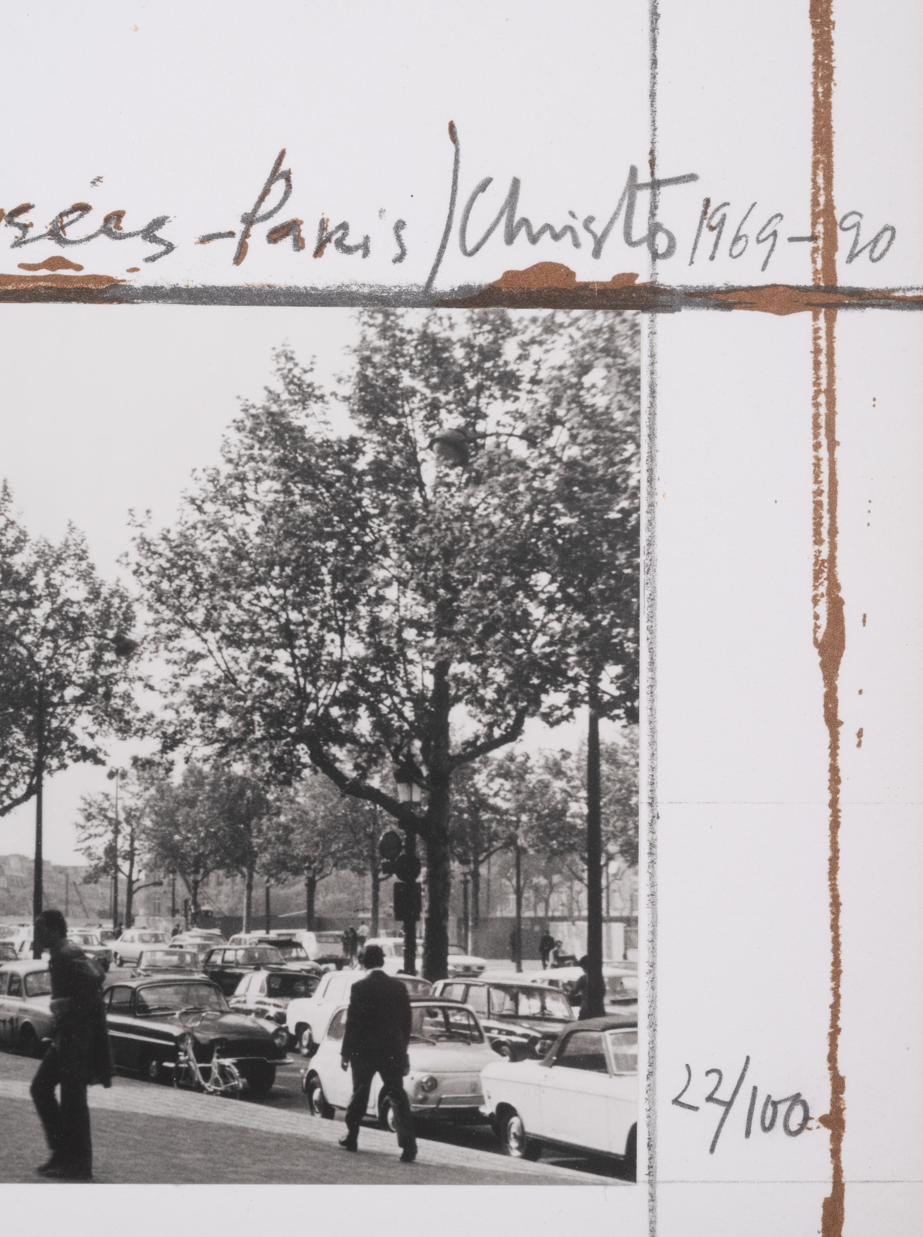 Wrapped Trees, Project for the Avenue des Champs-Elysees, Paris