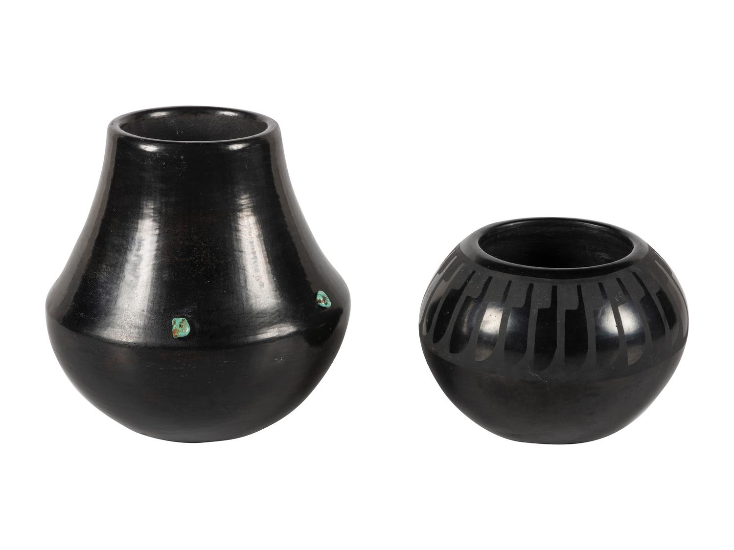 Blackware Pottery Jars