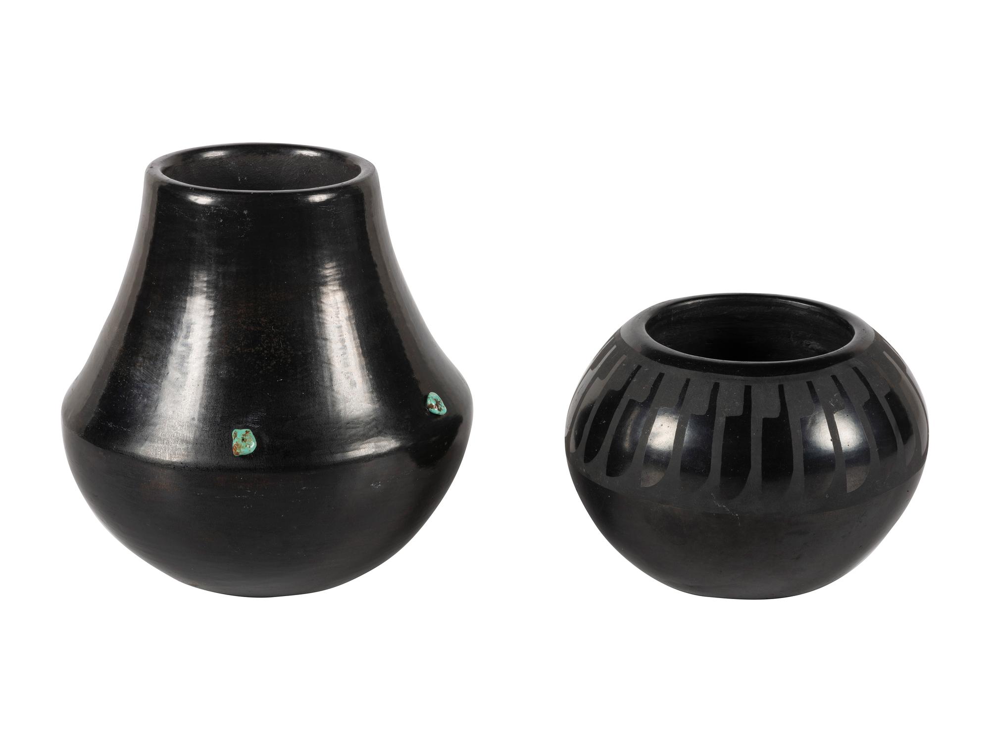 Blackware Pottery Jars