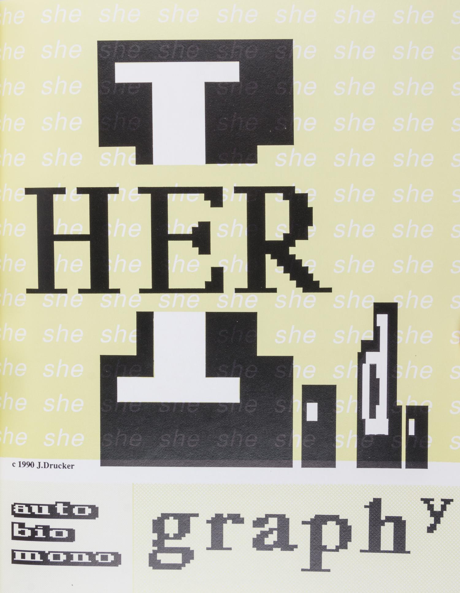 DRUCKER, JOHANNA A group of 4 works.