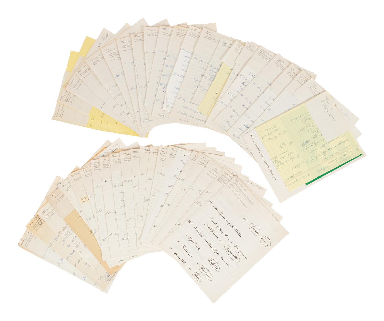 A Group of Sports and Political Speeches From the Collection of of Hall of Fame Oklahoma Football Coach Bud Wilkinson