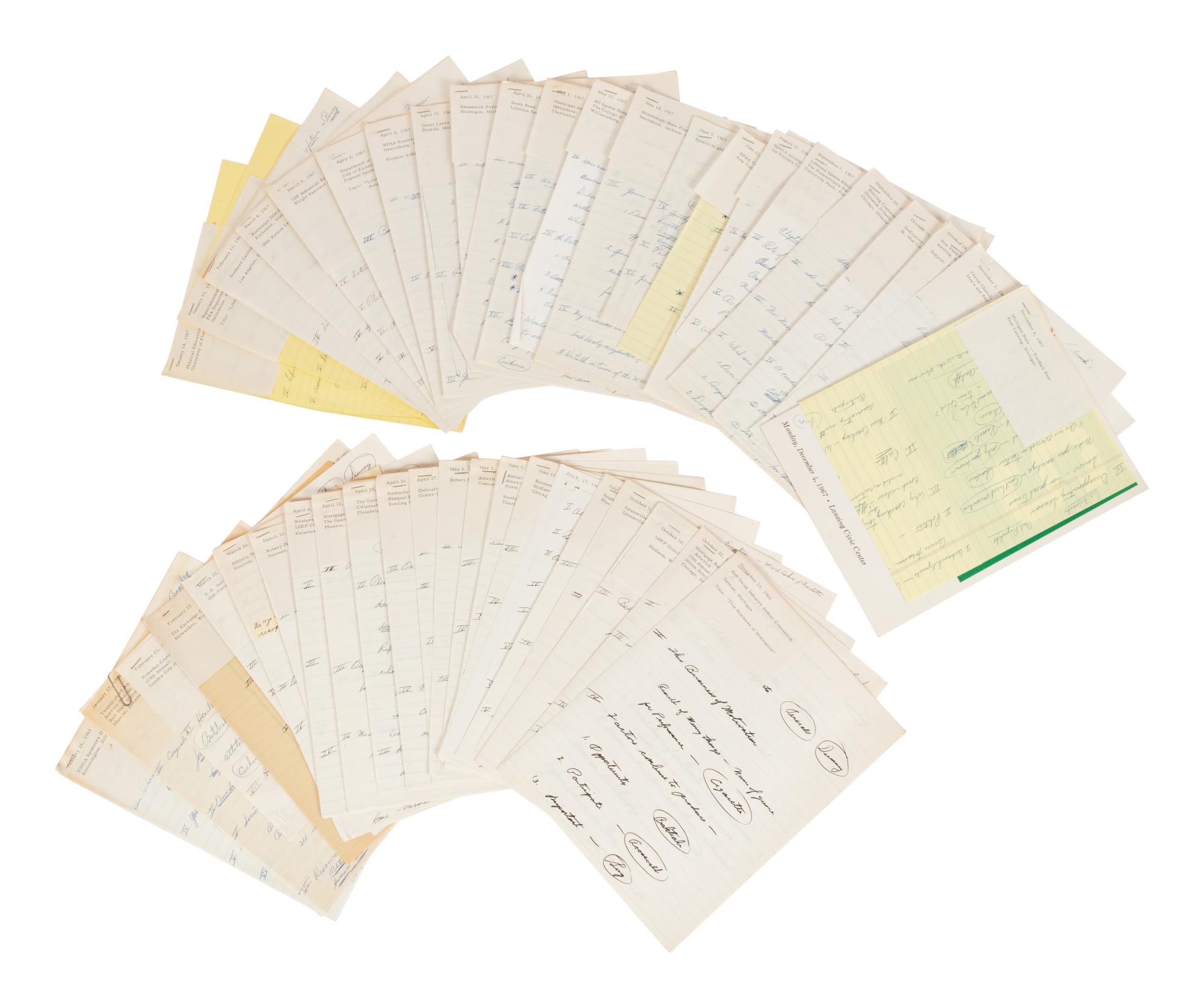 A Group of Sports and Political Speeches From the Collection of of Hall of Fame Oklahoma Football Coach Bud Wilkinson