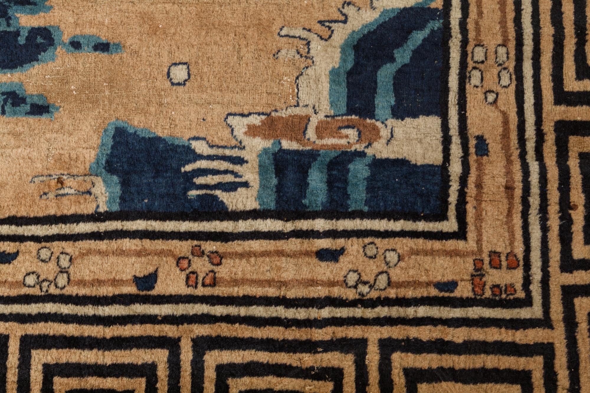 A Laristan Wool Rug in the Chinese Taste