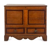 A George III Oak Mule Chest