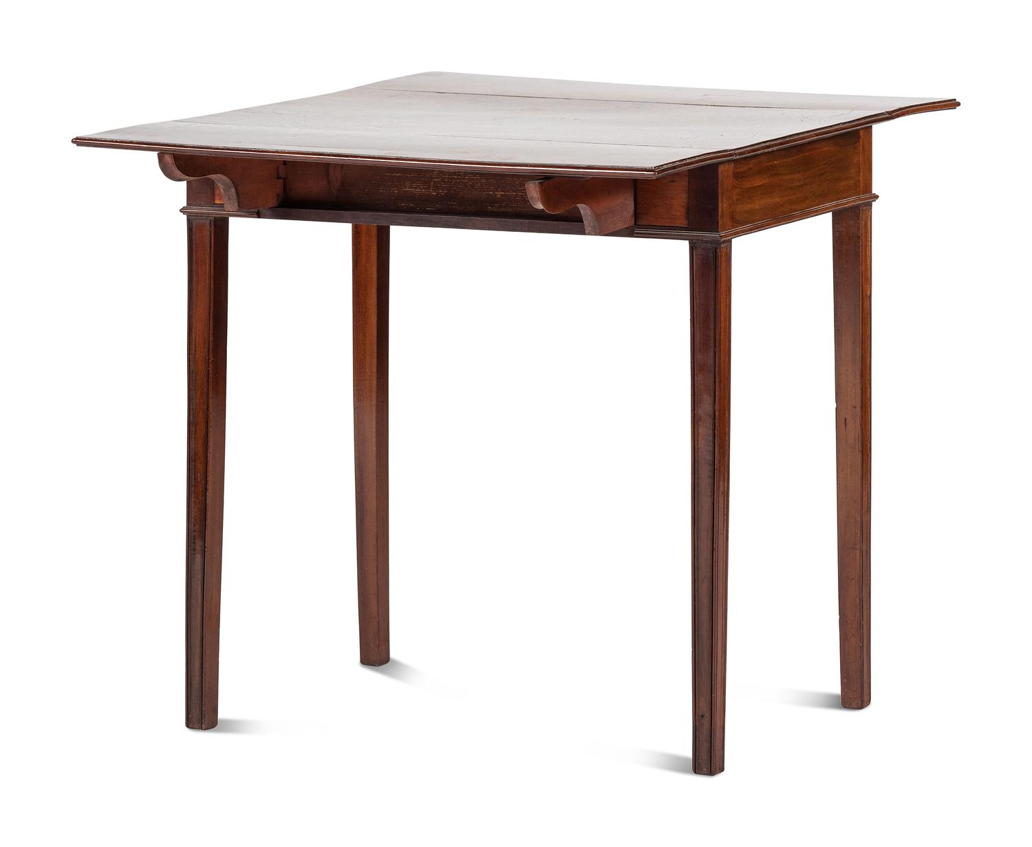A Federal Style Mahogany and Burlwood Veneered Pembroke Table