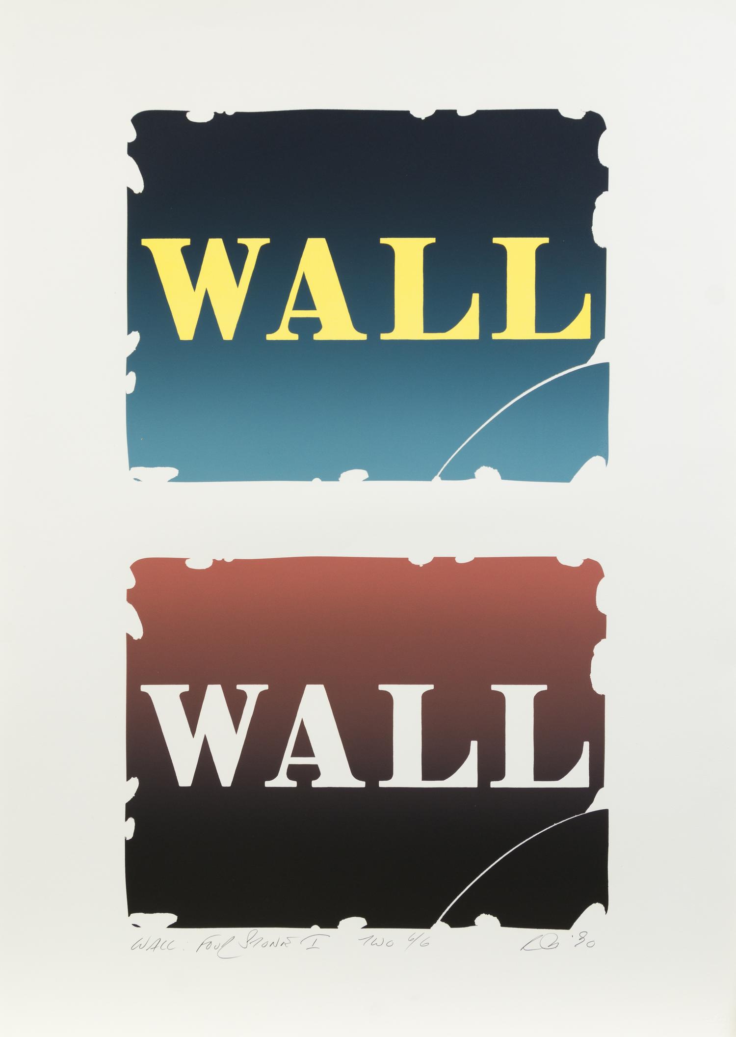 Robert Indiana, (American, b. 1928), Wall: Four Stones I - TWO, 1990