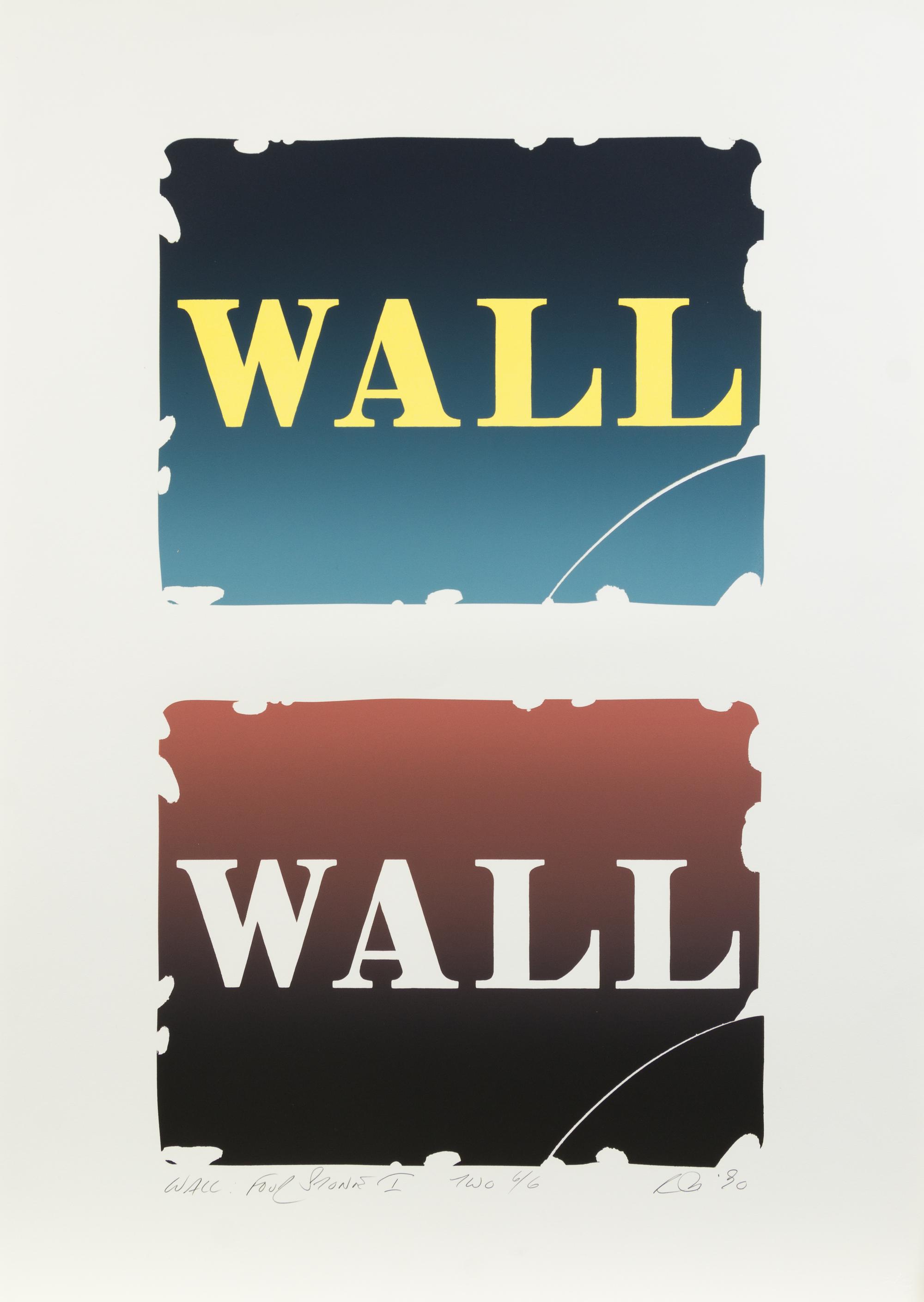 Robert Indiana, (American, b. 1928), Wall: Four Stones I - TWO, 1990