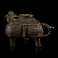 A Chinese Archaic Style Bronze He Vessel, 15th-16th Century — 明 銅仿古天鷄三足盉