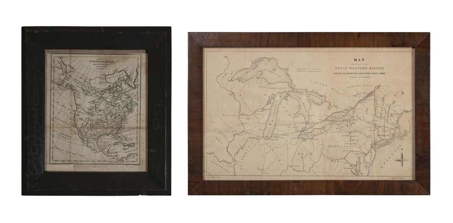 [NORTH AMERICA] Two Maps Featuring the United States and Associated Bodies of Water.