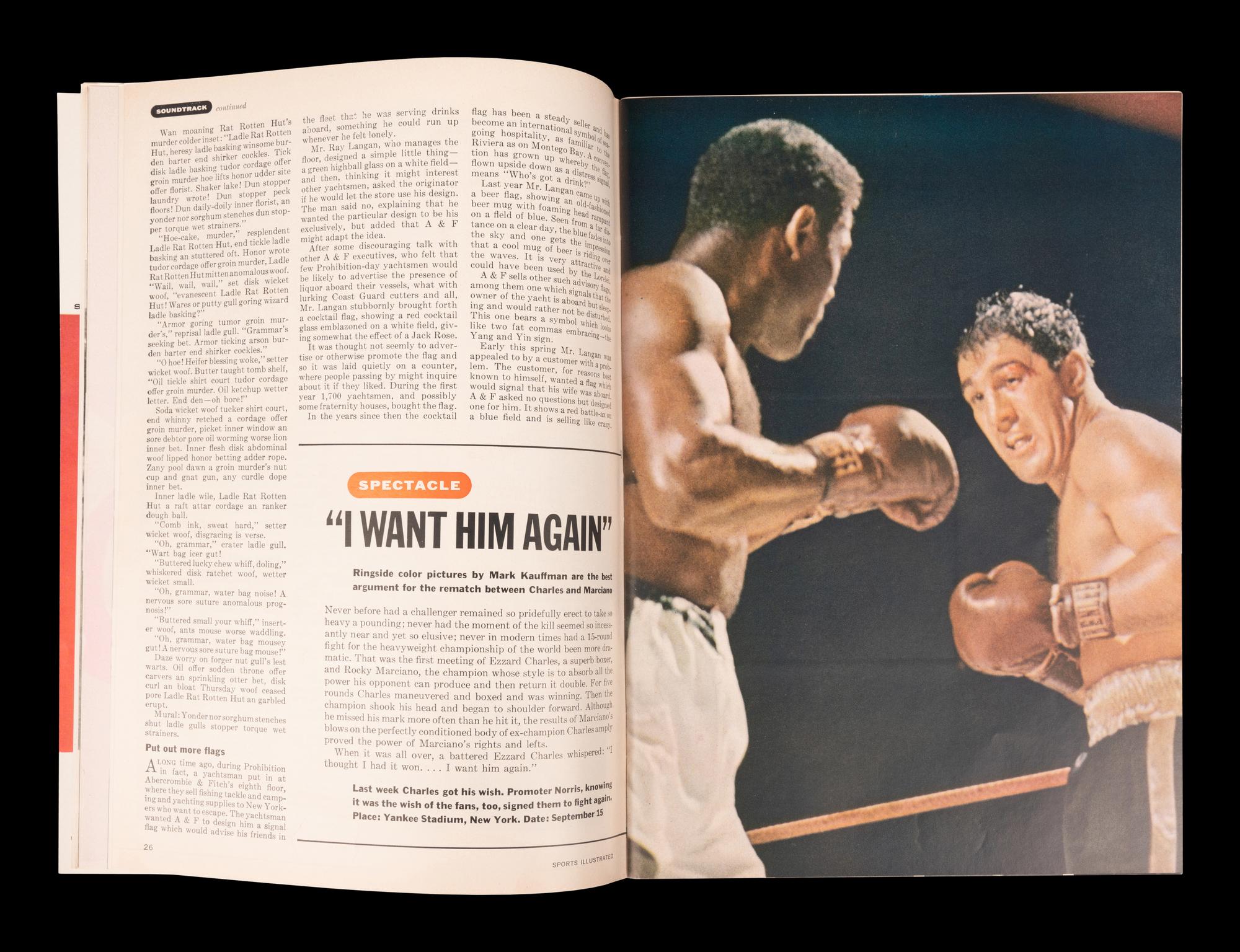 An Original 1954 Sports Illustrated First Issue Complete With Topps Baseball Cards Insert,