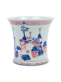 A Chinese Underglazed Blue and Red Porcelain Cachepot