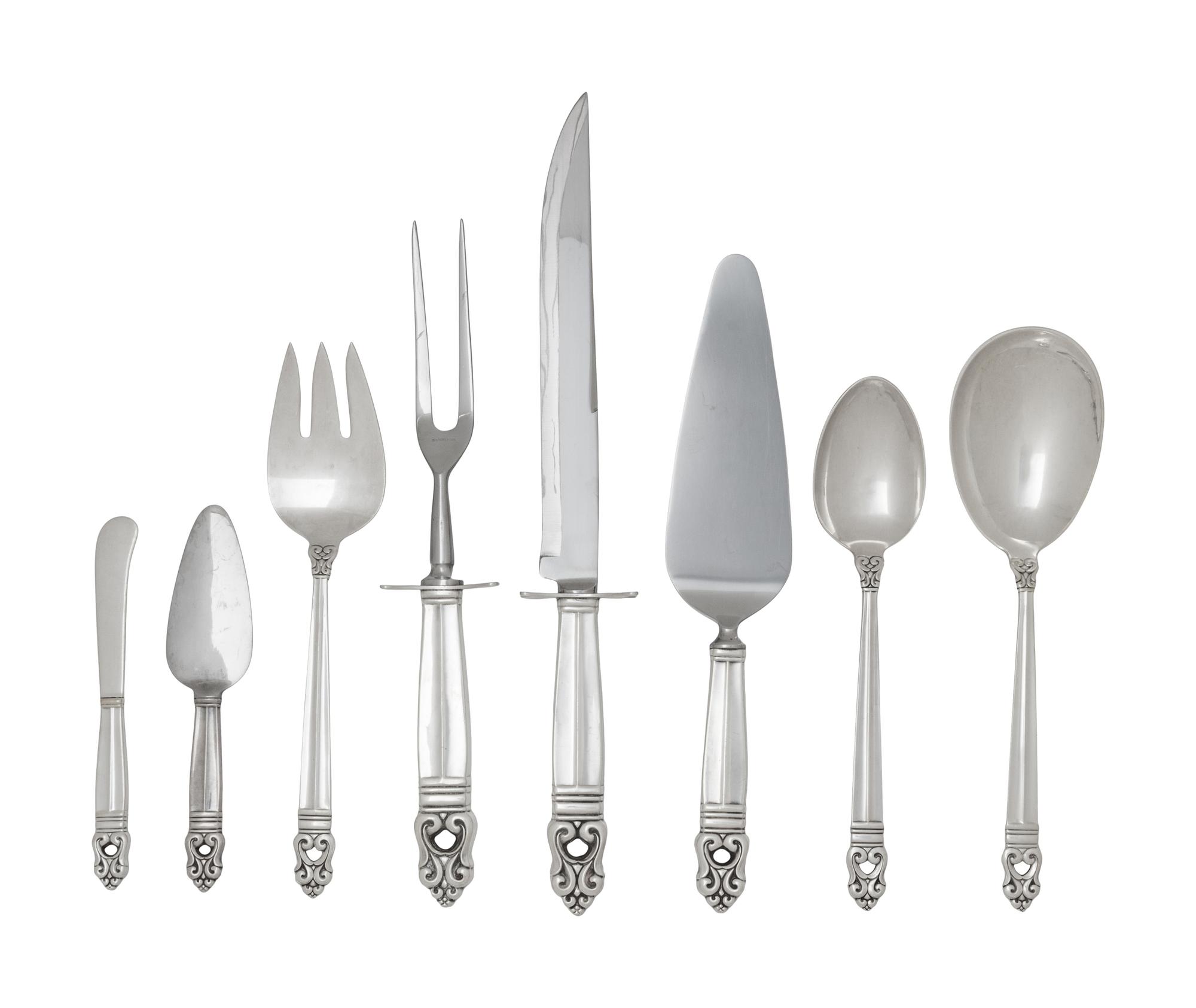 An American Silver Flatware Service