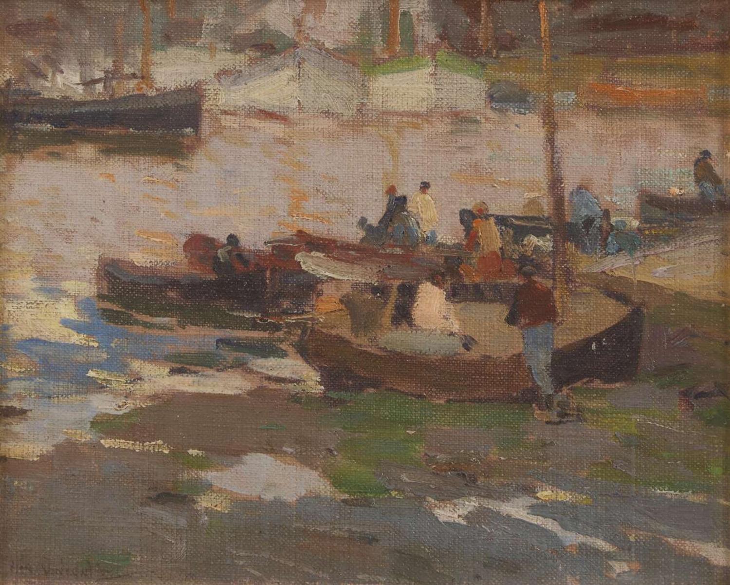 Harry Aiken Vincent (American, 1864-1931) - Harbor Scene