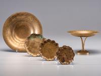 Compote and Bowl, together with a set of three nesting trays
