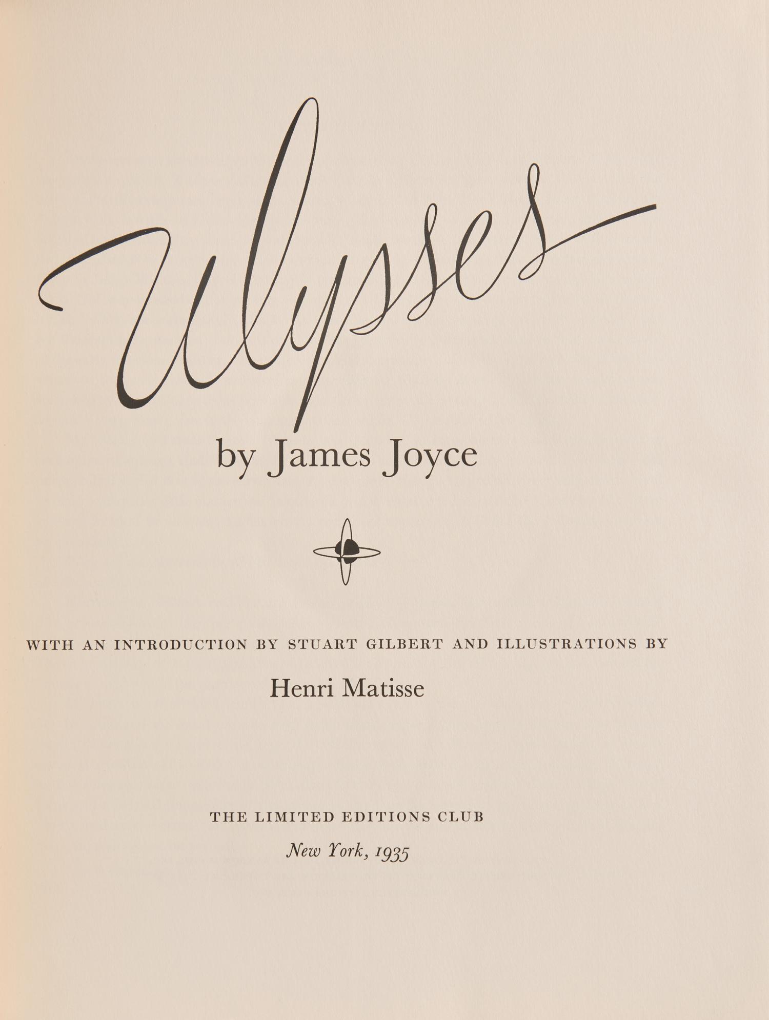 [Literature] [Matisse, Henry] Joyce, James. Ulysses