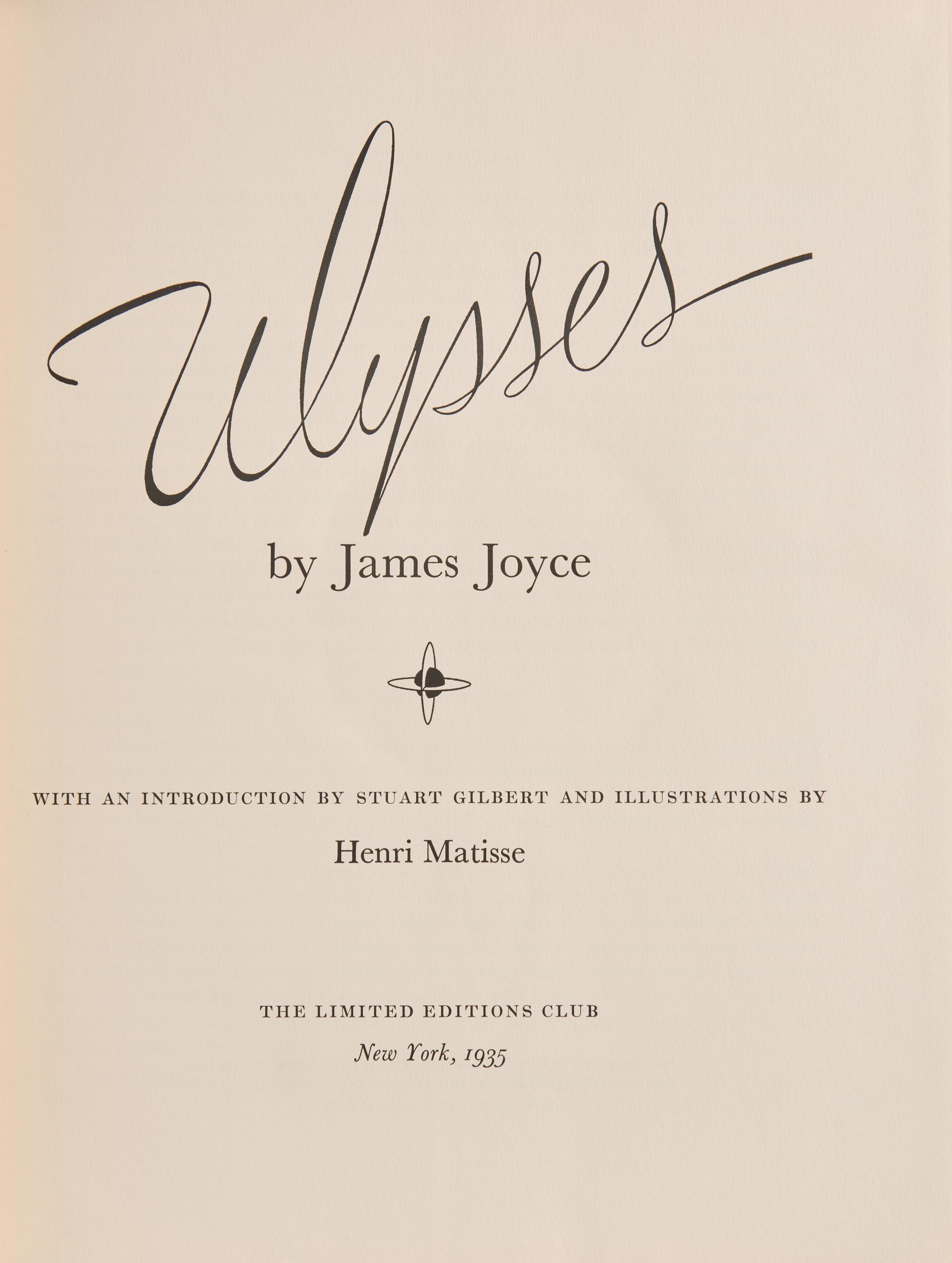 [Literature] [Matisse, Henry] Joyce, James. Ulysses