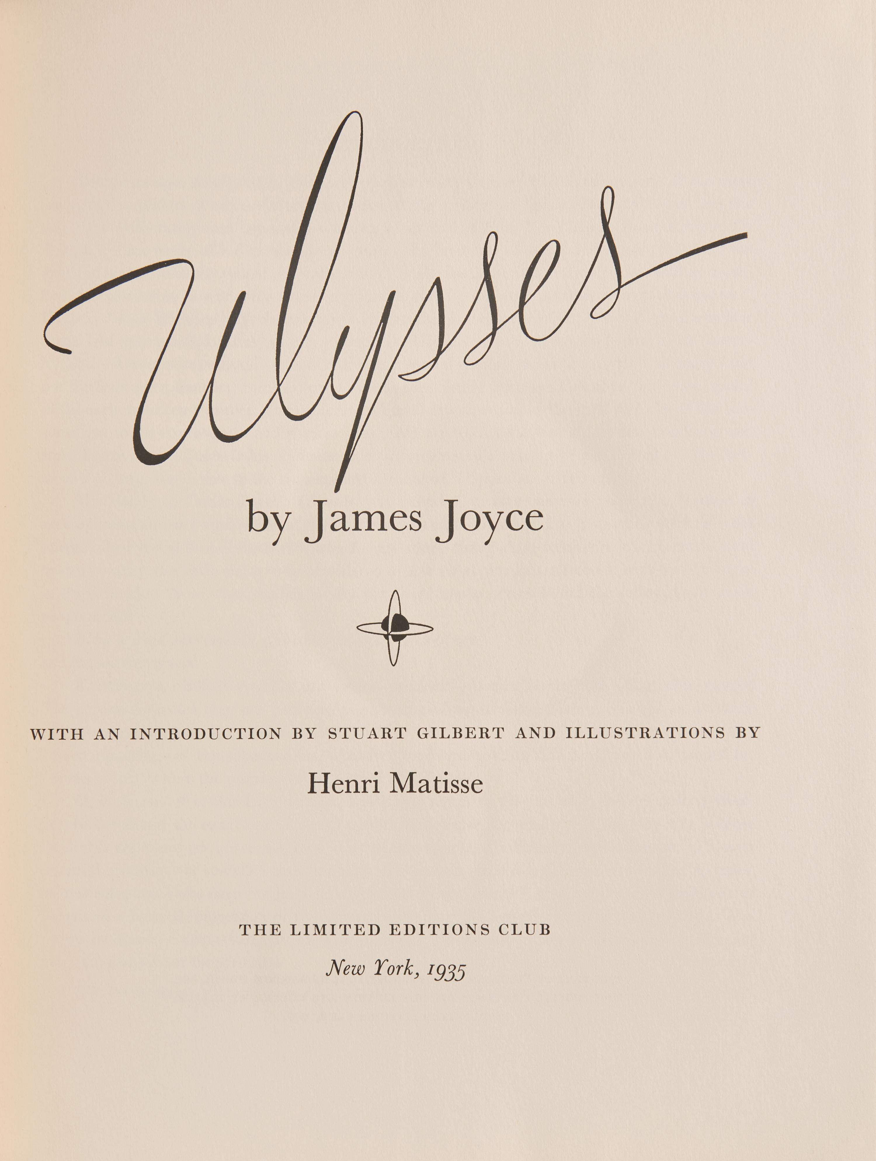 [Literature] [Matisse, Henry] Joyce, James. Ulysses
