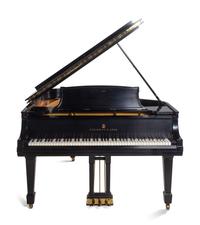 A Steinway and Sons Model L Ebonized Grand Piano