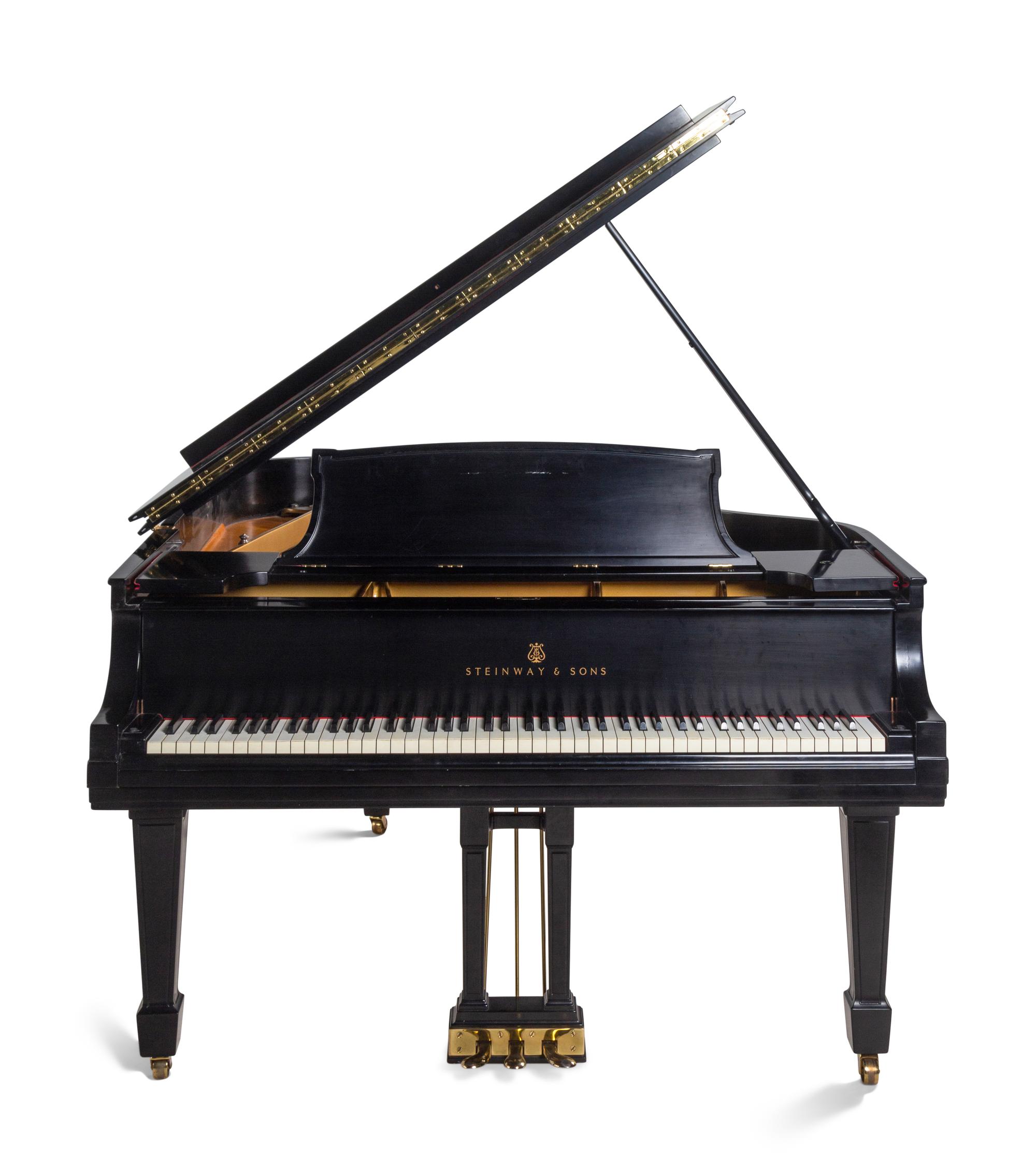 A Steinway and Sons Model L Ebonized Grand Piano