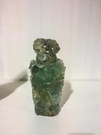 A Chinese Carved Hardstone Vase and Cover. Height 10 1/2 inches.