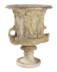 A Continental Marble Campagna Urn