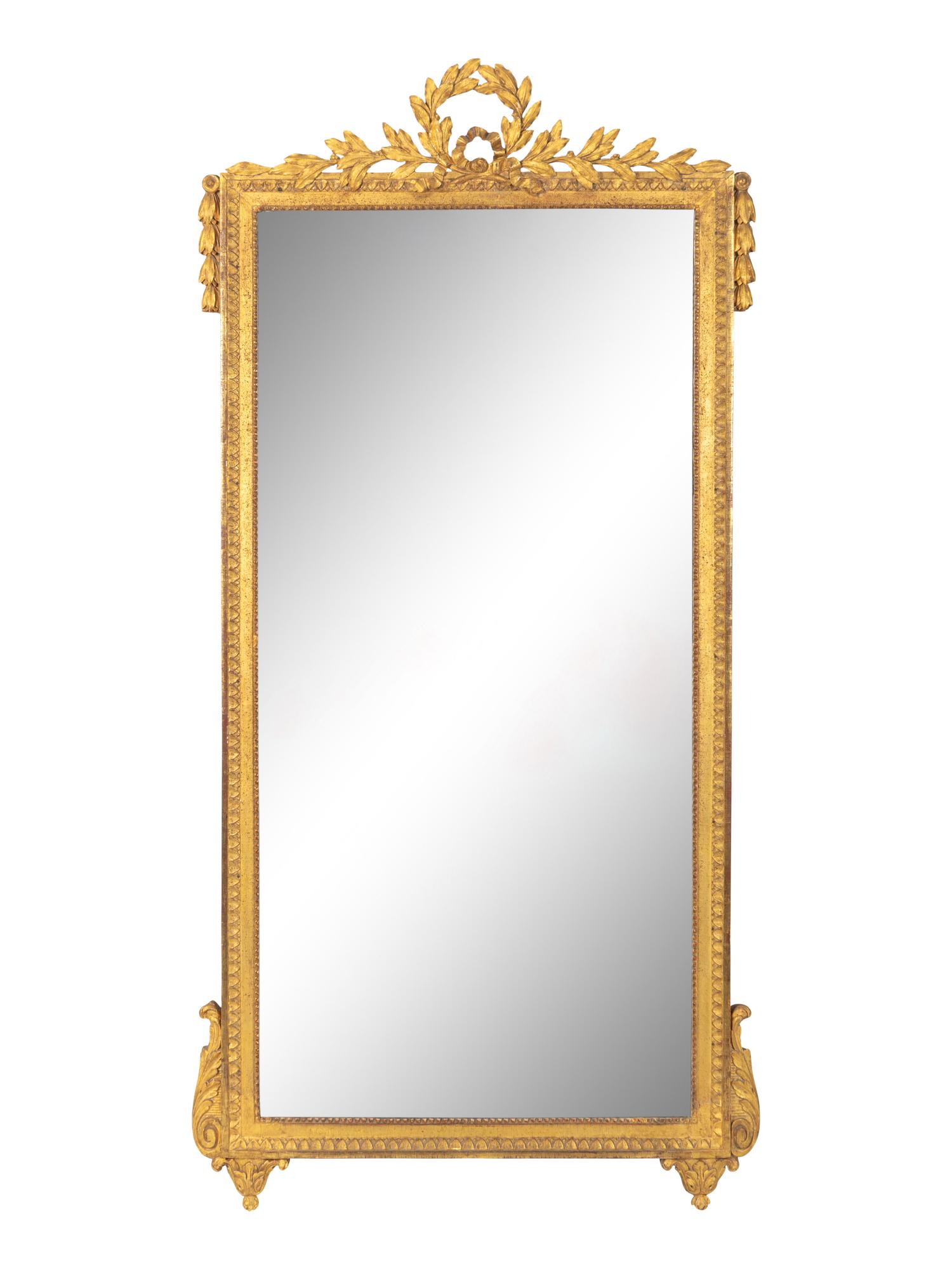 A Louis XVI Giltwood Mirror — CIRCA 1800
