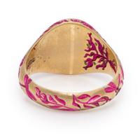 Castro Smith, 'Peony', Low Karat Yellow Gold and Ceramic Peony Ring