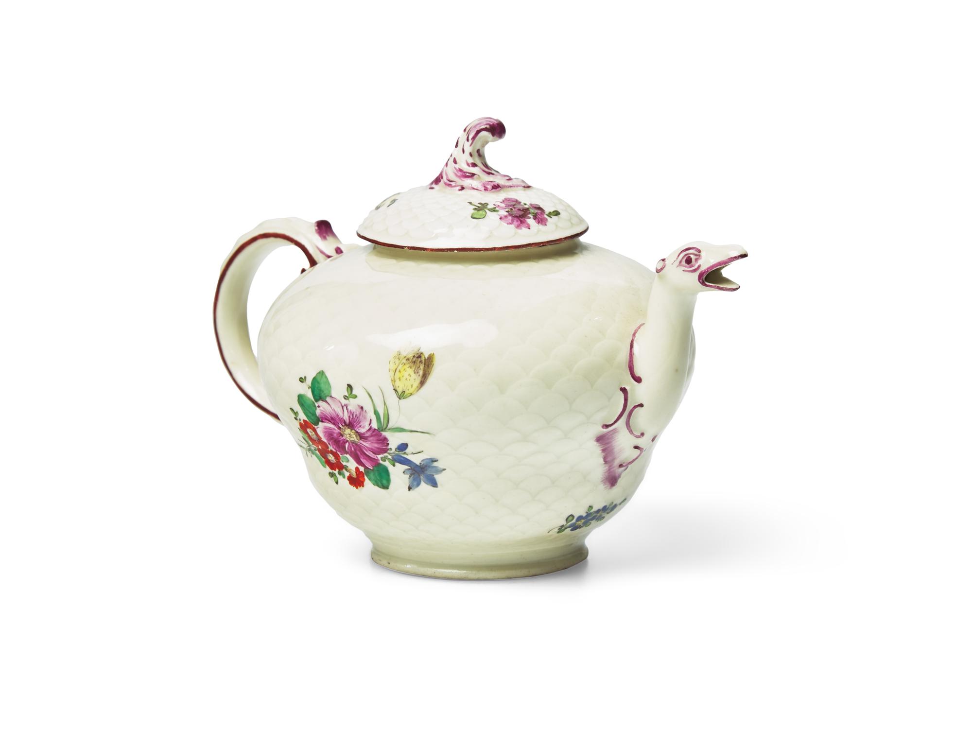 A German Hard-Paste Porcelain Teapot