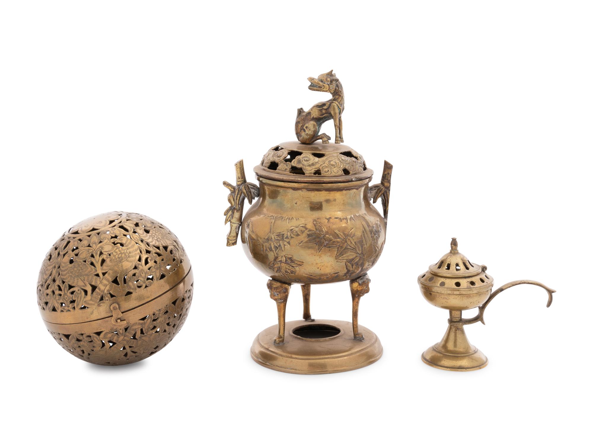 A Group of Chinese and Japanese Incense Burners